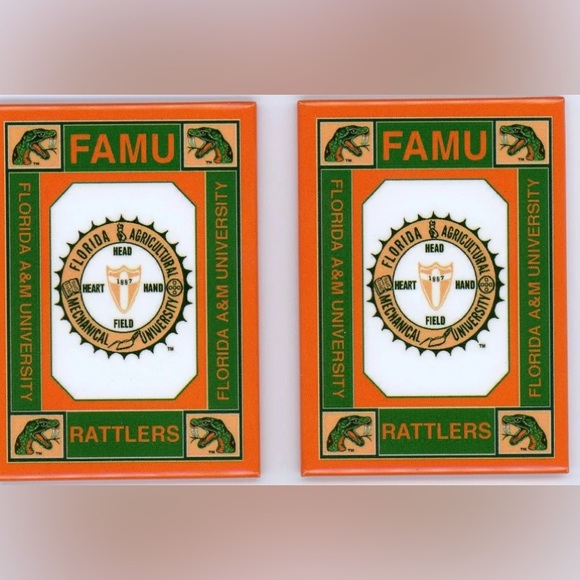 FLORIDA A&M UNIVERSITY - RATTLERS -Magnets (Set of 2) - FAMU - HBCU - Picture 1 of 1